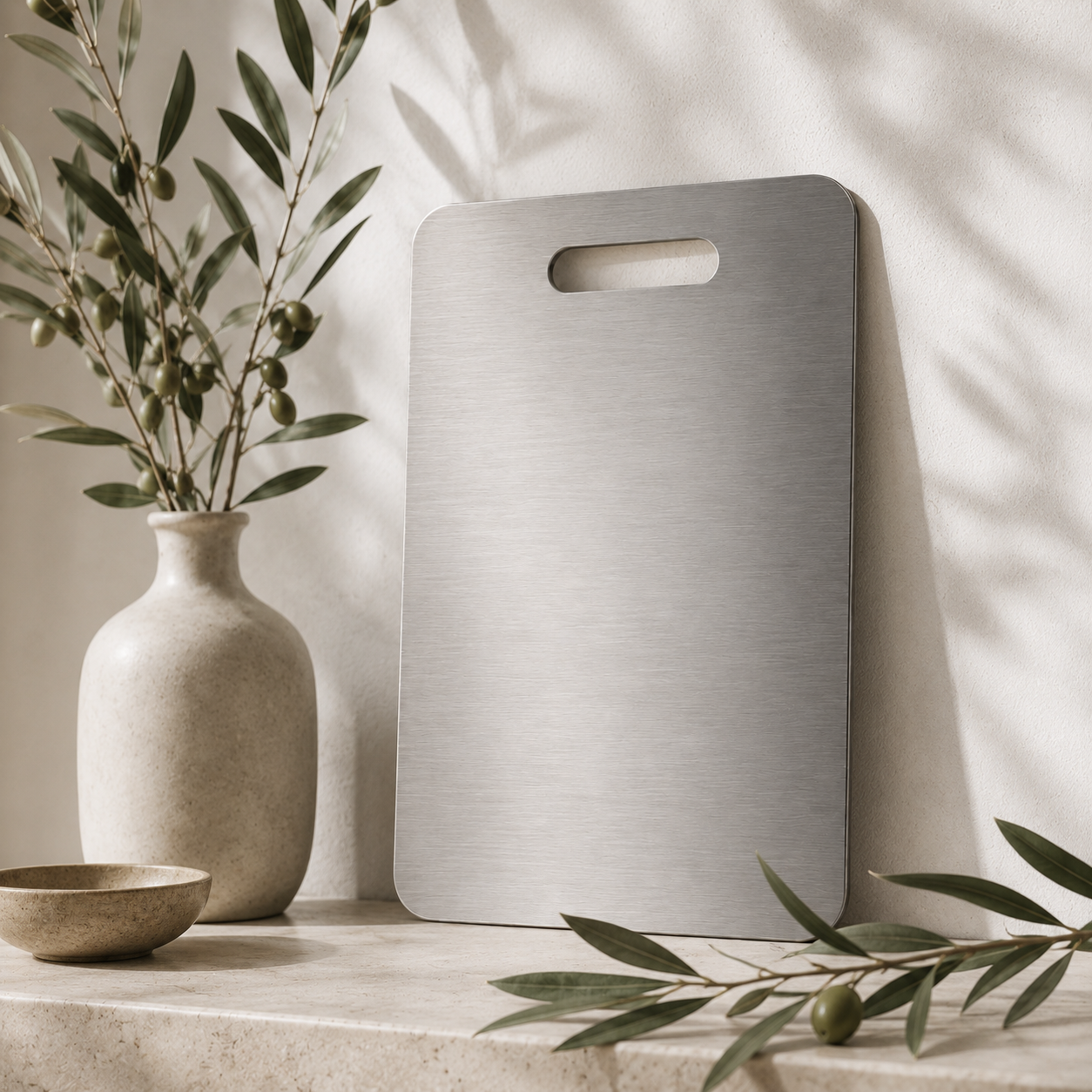 Stainless steel cutting board