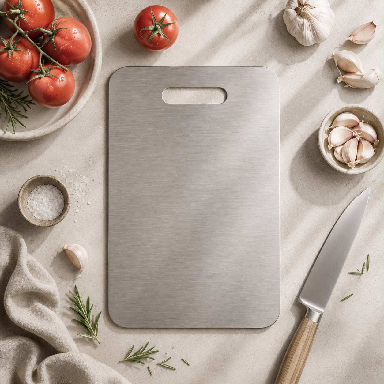 Stainless steel cutting board